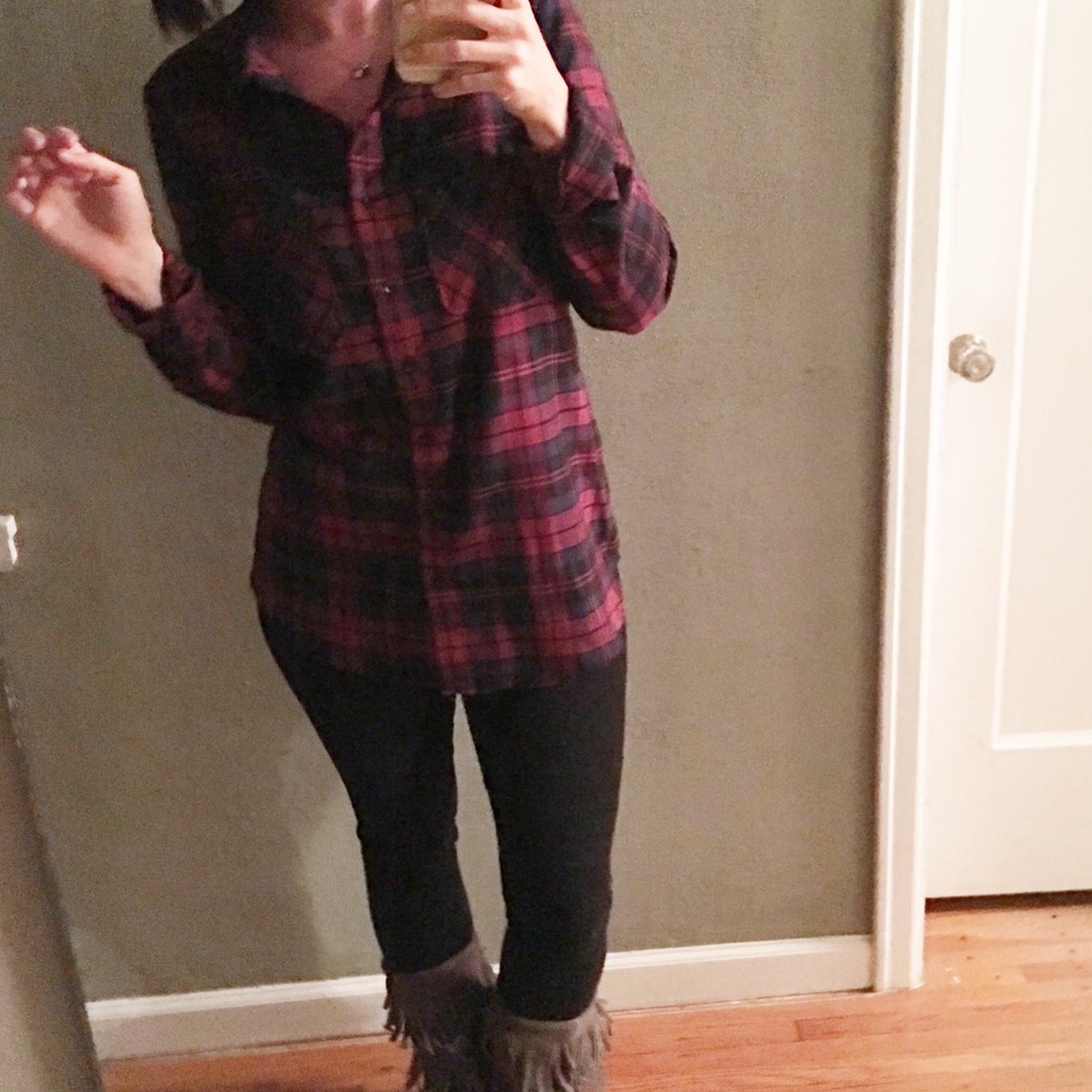 Bcbgeneration Plaid Button Up - image 1